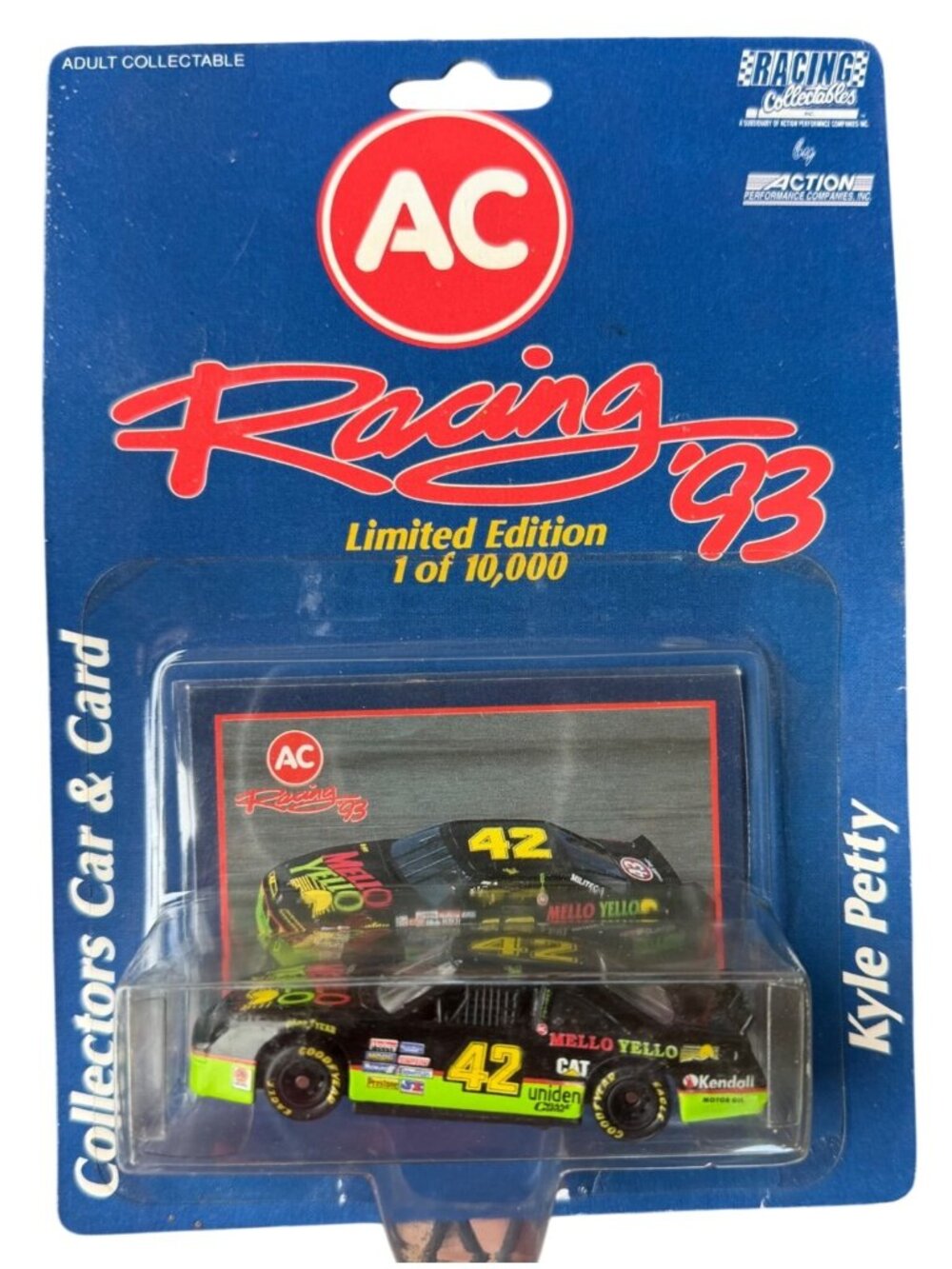 1993 Action Racing Collectables Kyle Petty #42 1/64 Diecast Car w/Collector Card